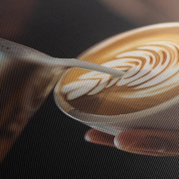 Slika latte art u šalici