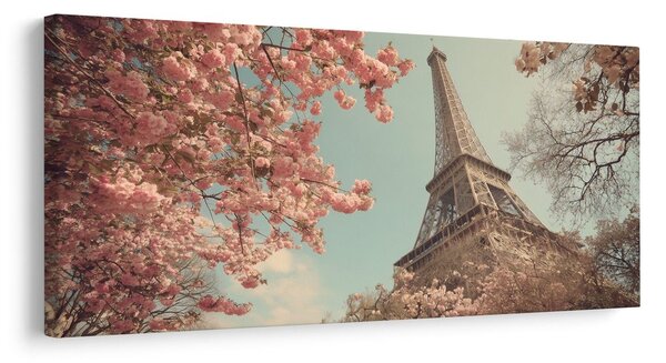Slika proljetni Pariz s Eiffelovim tornjem