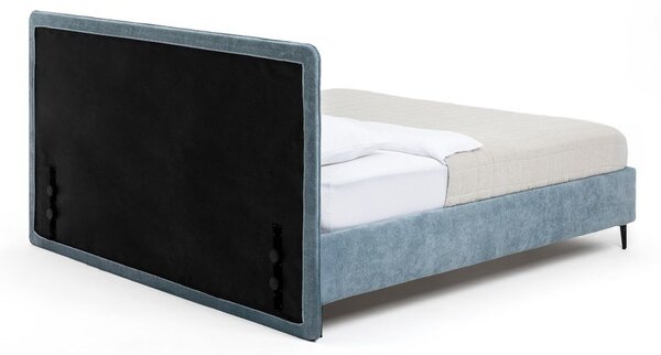 Plavi tapecirani bračni krevet s podnicom 160x200 cm Noira Slim – Bonami Selection
