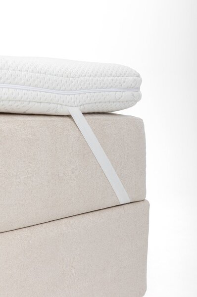 Bež boxspring krevet s prostorom za odlaganje 180x200 cm Elva Bold Line – Bonami Selection