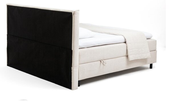 Bež boxspring krevet s prostorom za odlaganje 180x200 cm Elva Bold Line – Bonami Selection