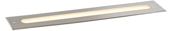 Set od 2 moderne svjetiljke za tlo čelik 50 cm uklj. LED IP65 - Eline