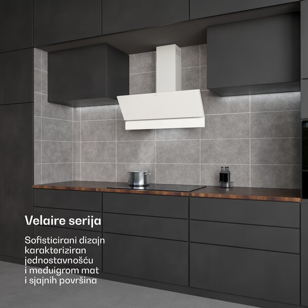 Klarstein Velaire napa, Elegantna, minimalistička, snažna, Energetska klasa A++, 820 m³/h, 90 cm