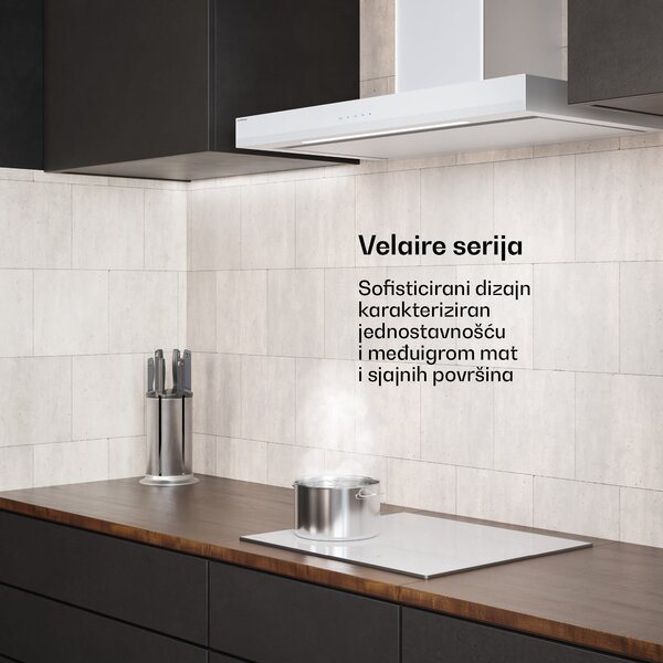 Klarstein Velaire napa, Elegantna, minimalistička, snažna, Energetska klasa A++, 595 m³/h, 90 cm