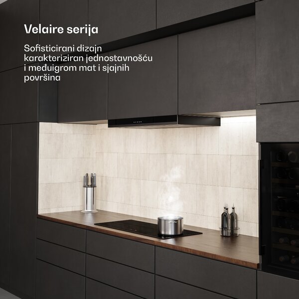 Klarstein Velaire Usko indukcijsko kuhalo | Elegantno, minimalističko, snažno | 4 zone kuhanja | 7000 W | 90 cm