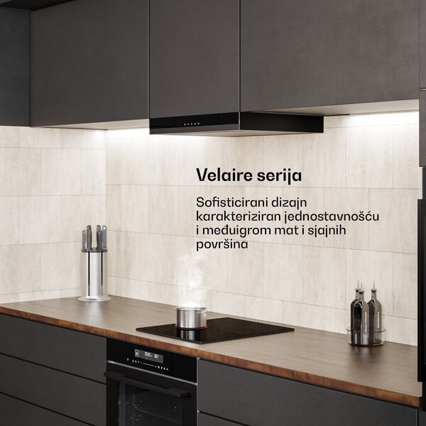 Klarstein Staklokeramička ploča za kuhanje Velaire | Elegantna, minimalistička, štedi prostor | 3 zone za kuhanje | 4100 W | 45 cm