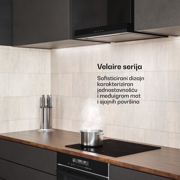 Klarstein Velaire napa, Elegantna, minimalistička, snažna, Energetska klasa A++, 600 m³/h, 60 cm