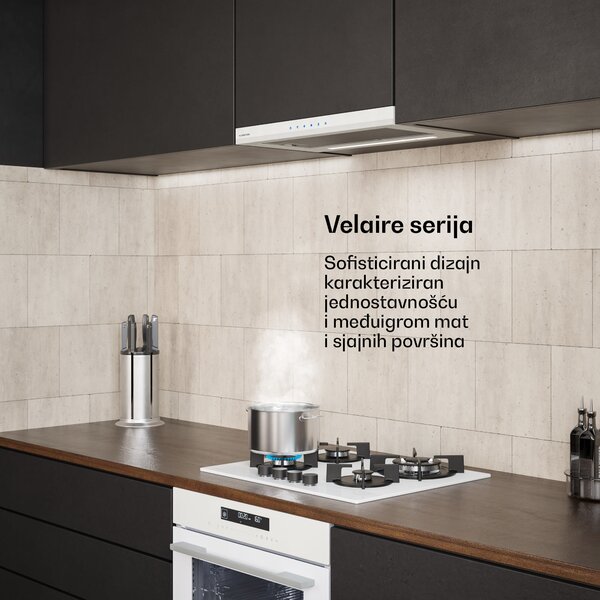 Klarstein Velaire izvlačna napa 60 cm, Elegantna, minimalistička, snažna, EEC A++, 896 m³/h
