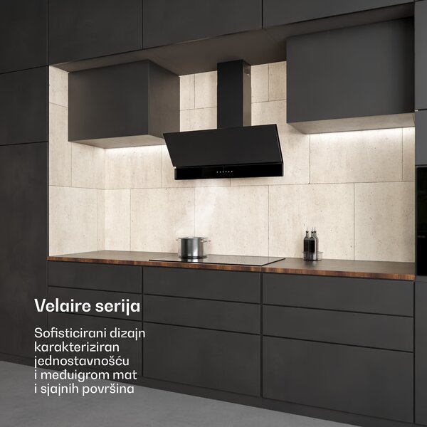 Klarstein Velaire napa, Elegantna, minimalistička, snažna, Energetska klasa A++, 820 m³/h, 90 cm