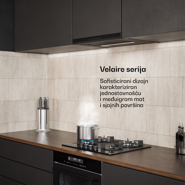 Klarstein Velaire izvlačna napa 60 cm, Elegantna, minimalistička, snažna, EEC A++, 896 m³/h