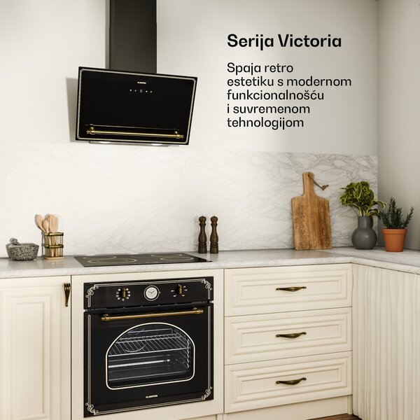 Klarstein Victoria staklokeramička ploča za kuhanje, 4 zone, Elegantna, bezvremenska, 6600 W, 60 cm