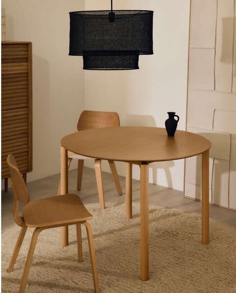 Okrugao blagovaonski stol u dekoru jasena ø 110 cm Indara – Kave Home