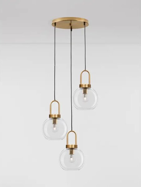 IRVINE VISILICA E27 /IP20/PROZIRNA & MESING ZLATNA NL9241190