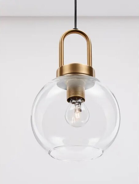 IRVINE VISILICA E27 /IP20/PROZIRNA & MESING ZLATNA NL9241170