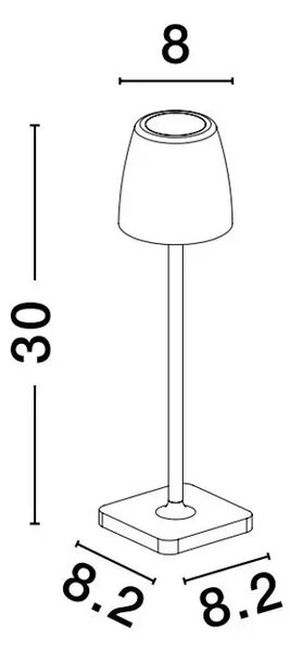 COLT VANJSKA STOLNA LAMPA LED 2W/3000K/207lm/IP54/Rust Smeđa NL9223412