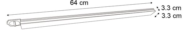 Moderna crna stropna svjetiljka za 1-fazni sustav tračnica 15W 1180 lm 2700-3800K - Iconic Tsiri