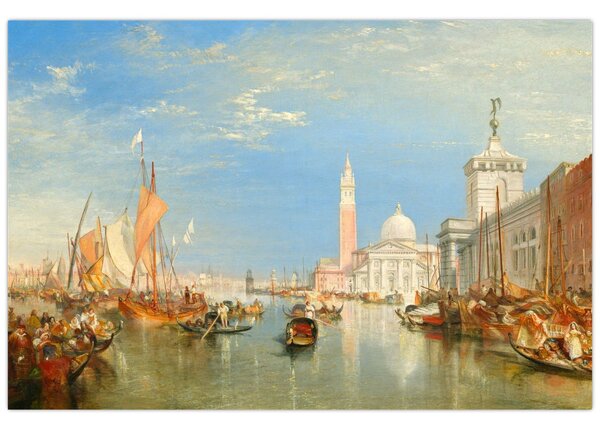 Slika - Joseph Mallord William Turner, Venice the Dogana and San Giorgio Maggiore, reprodukcije (90x60 cm)