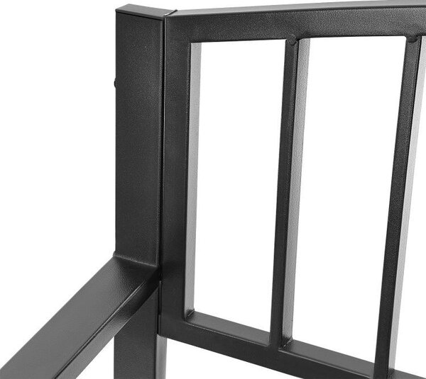 Vrtna klupa od aluminija s naslonom 125 x 53 x 82 cm Siva