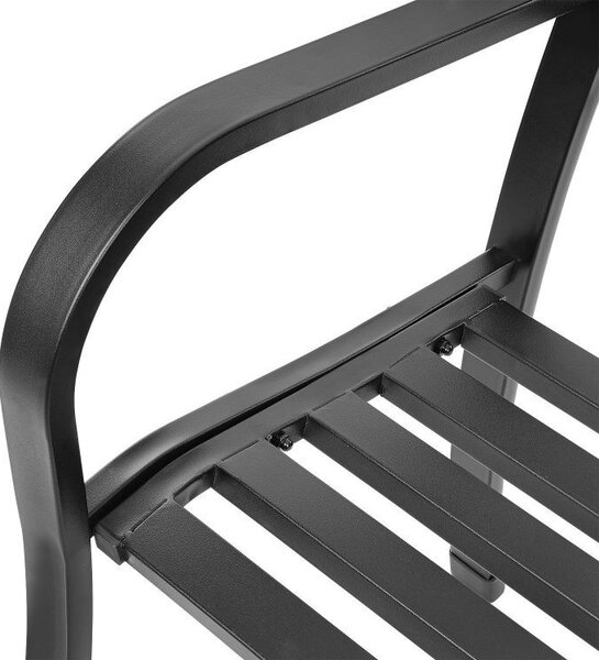 Vrtna klupa od aluminija s naslonom 125 x 53 x 82 cm Siva