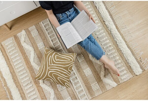 Bež tepih od jute Flair Rugs Medina, 120 x 170 cm