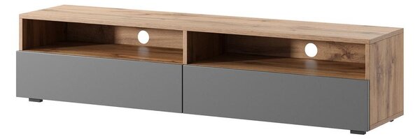 TV ormarić/stolić Redcan 140 (s rasvjetom) (hrast wotan + siva)