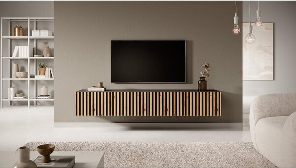 TV ormarić/stolić Tenessie 175 (crna + hrast artisan)