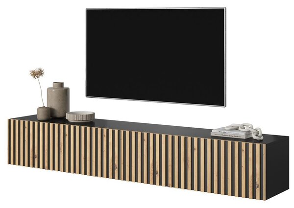 TV ormarić/stolić Tenessie 175 (crna + hrast artisan)