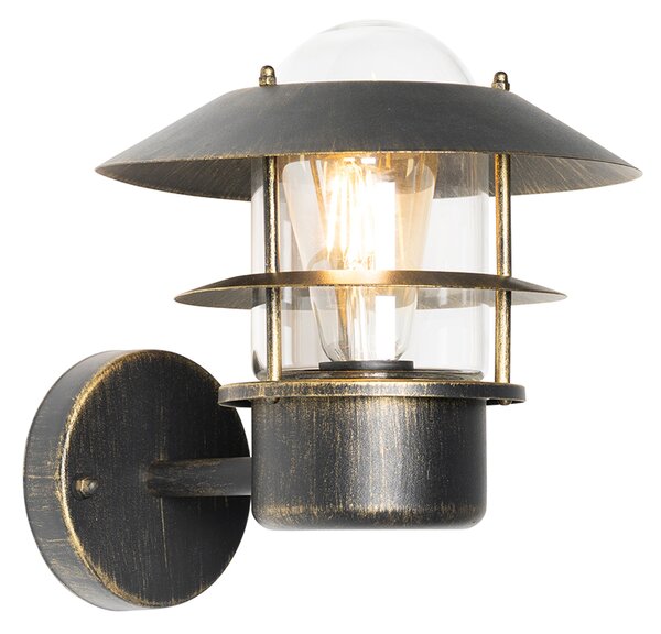 Vintage vanjska zidna svjetiljka antikno zlato IP44 - Prato