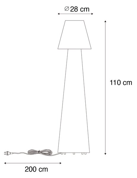 Dizajnerska vanjska podna lampa bijela IP44 - Katrijn