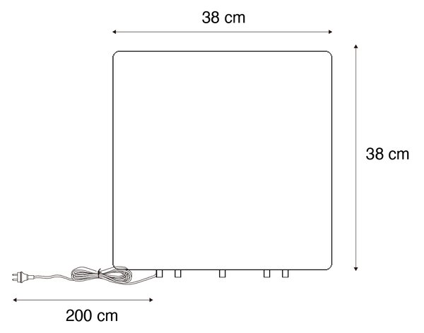 Moderna vanjska svjetiljka bijela 38 cm kvadratna IP44 - Nura