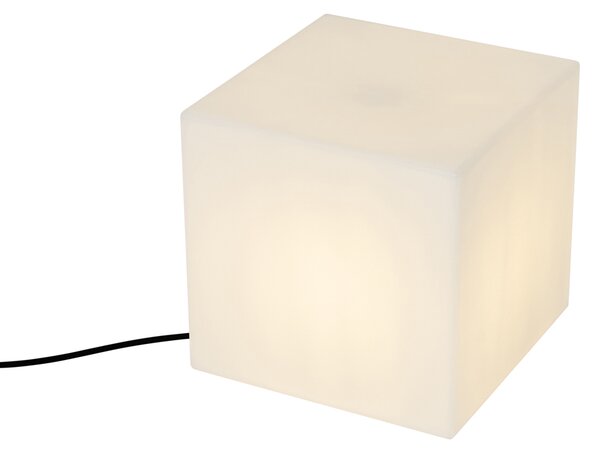 Set od 2 vanjske podne svjetiljke bijele 30 i 38 cm kvadratne IP44 - Nura