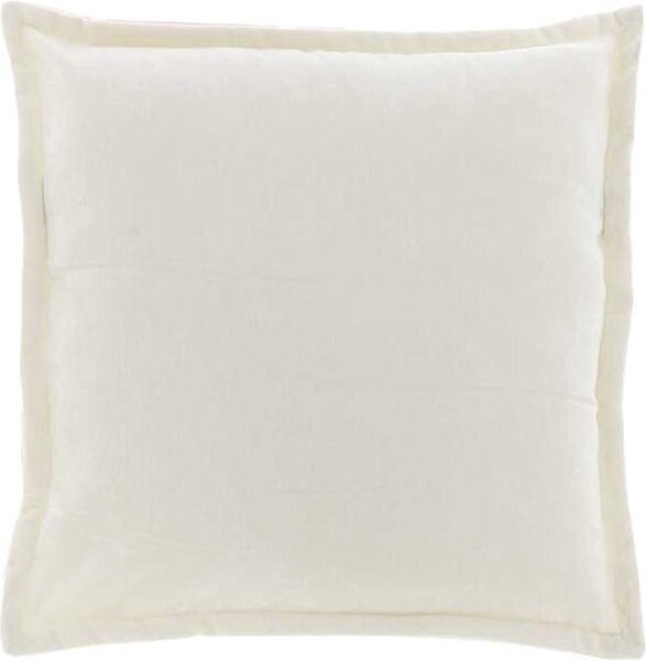 Baršunasti ukrasni jastuk TATUM 45x45 cm, bijeli