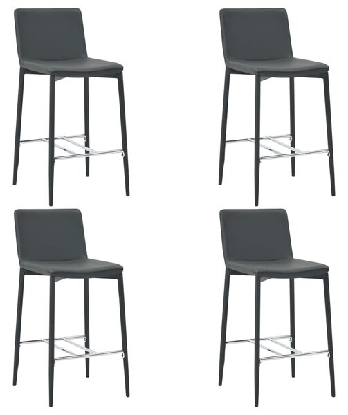 VidaXL Barski stolci od umjetne kože 4 kom sivi