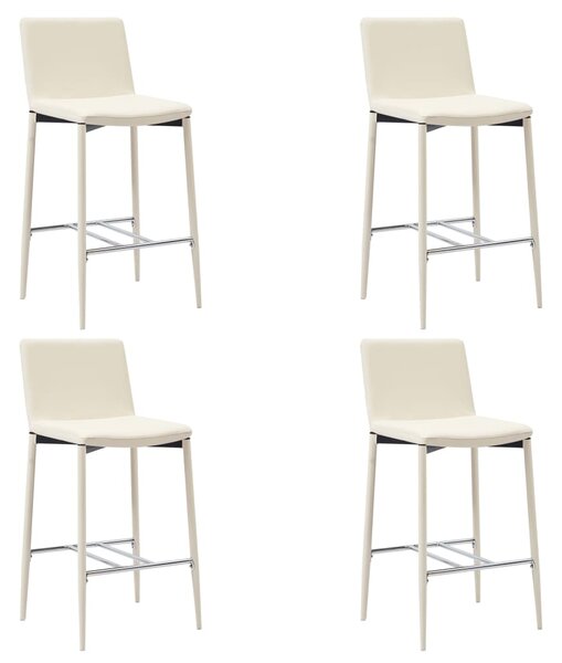 VidaXL Barski stolci od umjetne kože 4 kom krem