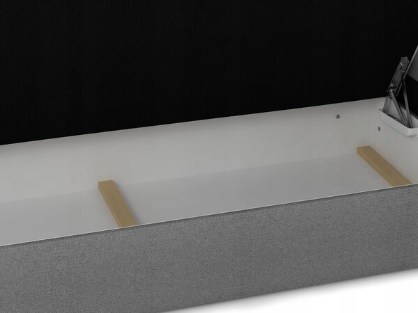 Bračni krevet Boxspring 140 cm Fade 2 (crna) (s madracem i prostorom za odlaganje)