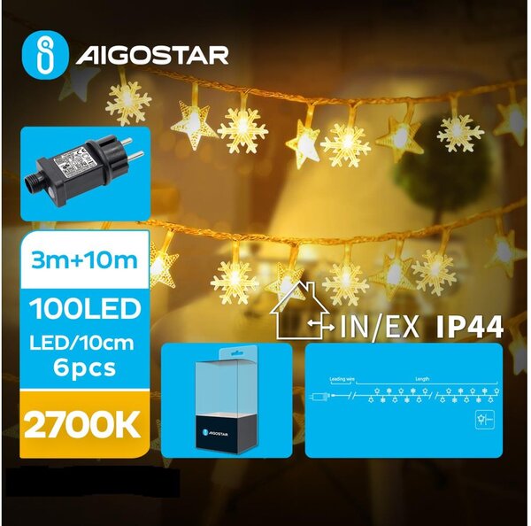 Aigostar - LED Vanjske božićne lampice 100xLED/8 funkcija 13m IP44 topla bijela