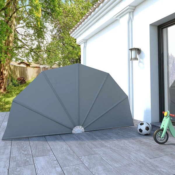 VidaXL Sklopiva bočna tenda siva 160 cm
