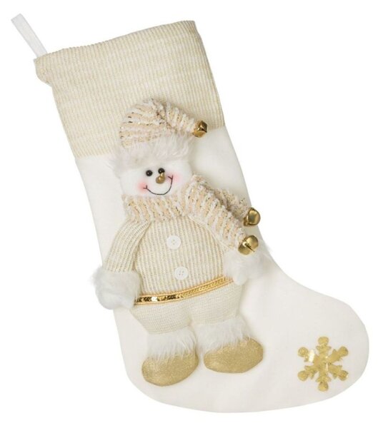 Ukrasna čarapa s božićnim snjegovićem