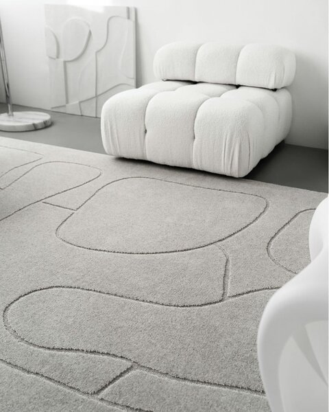 Svijetlo sivi vunen tepih 200x300 cm Morphic – Agnella