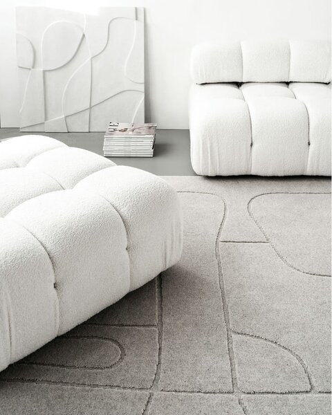 Svijetlo sivi vunen tepih 200x300 cm Morphic – Agnella