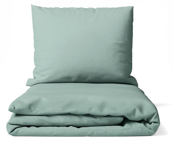 Zelena posteljina za bračni krevet/za produženi krevet od mikrosatena 200x220 cm Basic – Bonami Essentials