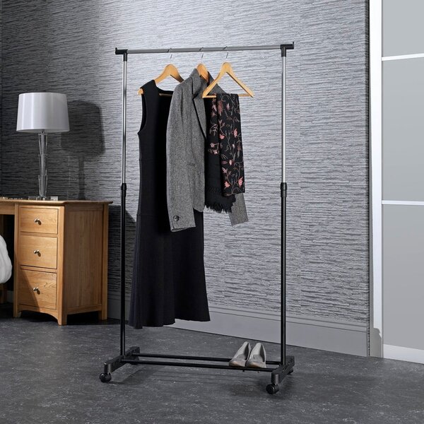 Crni metalni stalak za odjeću 85x94x48 cm – Addis