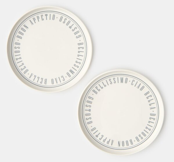 Sinsay - Keramički tanjuri s natpisom 2 pack