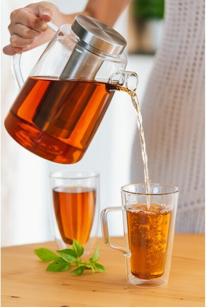 Stakleni čajnik Vialli Design, 1,5 l