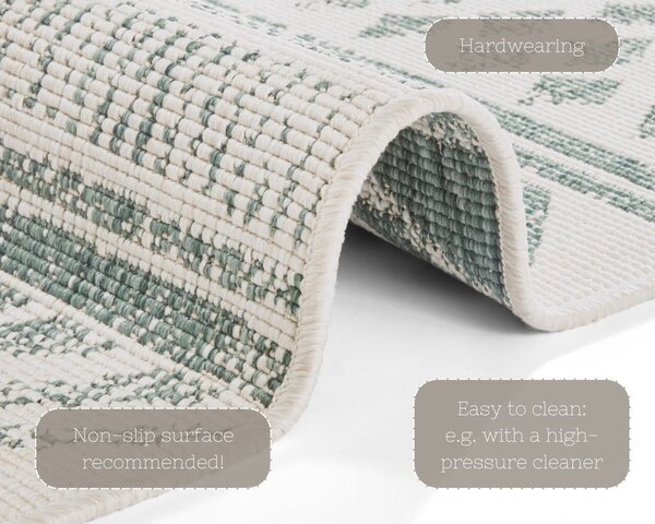 Zeleno-krem vanjski tepih NORTHRUGS Biri, 160 x 230 cm