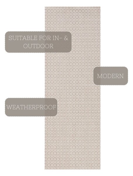 Sivi vanjski tepih NORTHRUGS Coin, 80 x 200 cm