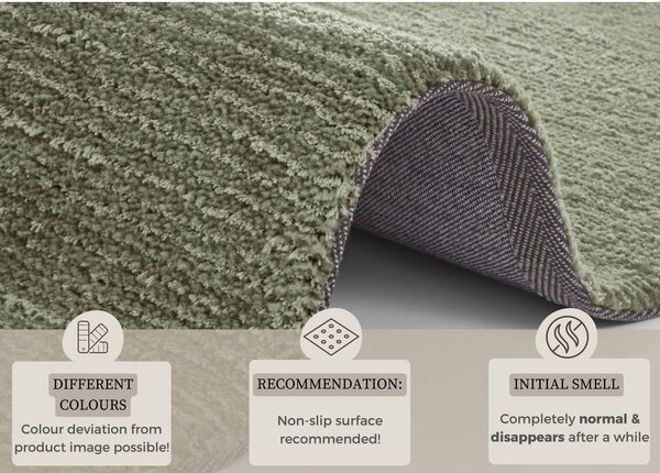 Tamno zeleni tepih metvice Rugs SuperSoft, 120 x 170 cm