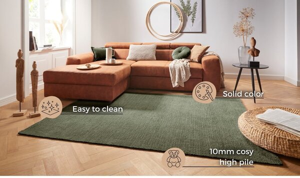 Tamno zeleni tepih metvice Rugs SuperSoft, 120 x 170 cm