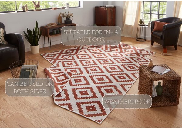 Krem-smeđi vanjski tepih NORTHRUGS Malta, 160 x 230 cm