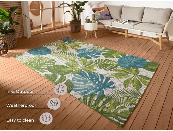 Zeleni/tirkizni vanjski tepih 160x235 cm Flair – Hanse Home